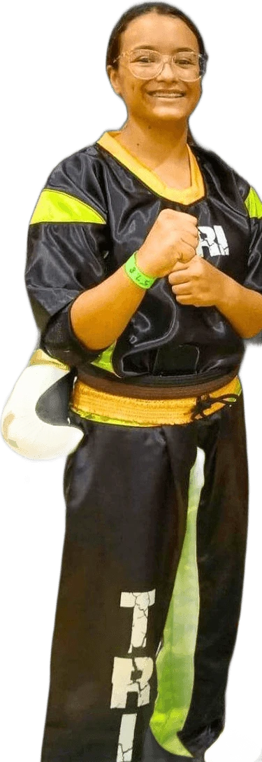 Adult martial arts student
