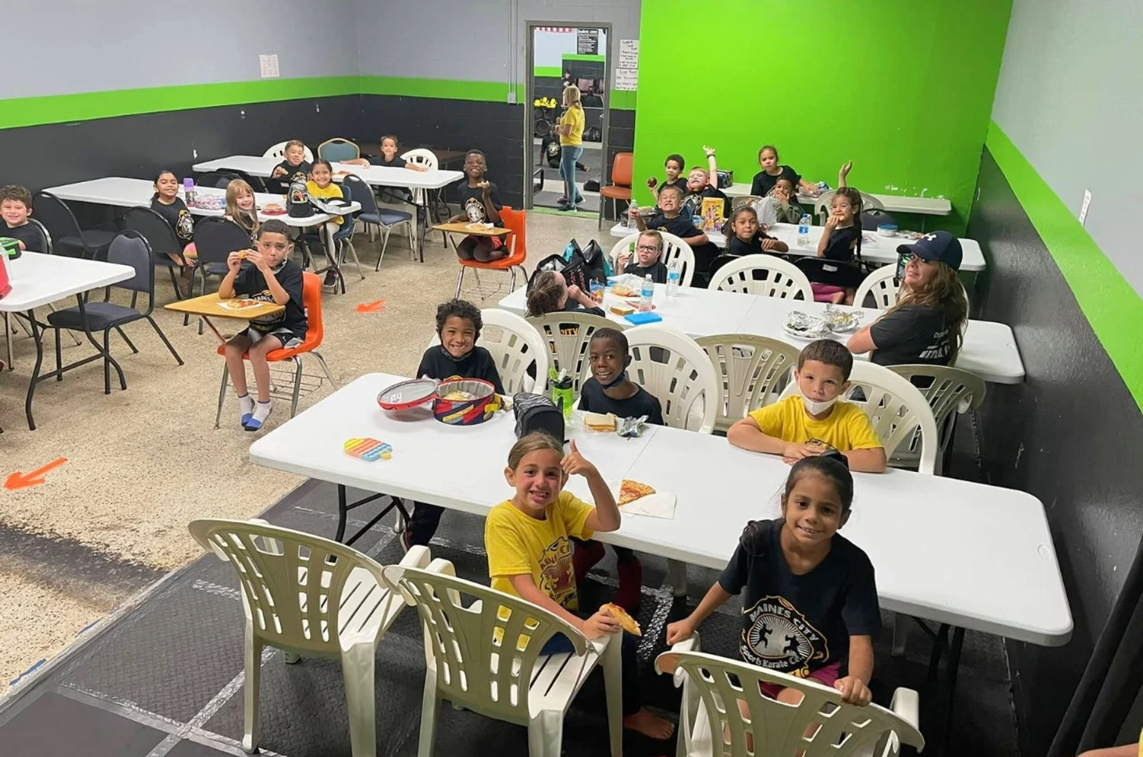 Kids in after-school martial arts at Haines City Sports Karate Center