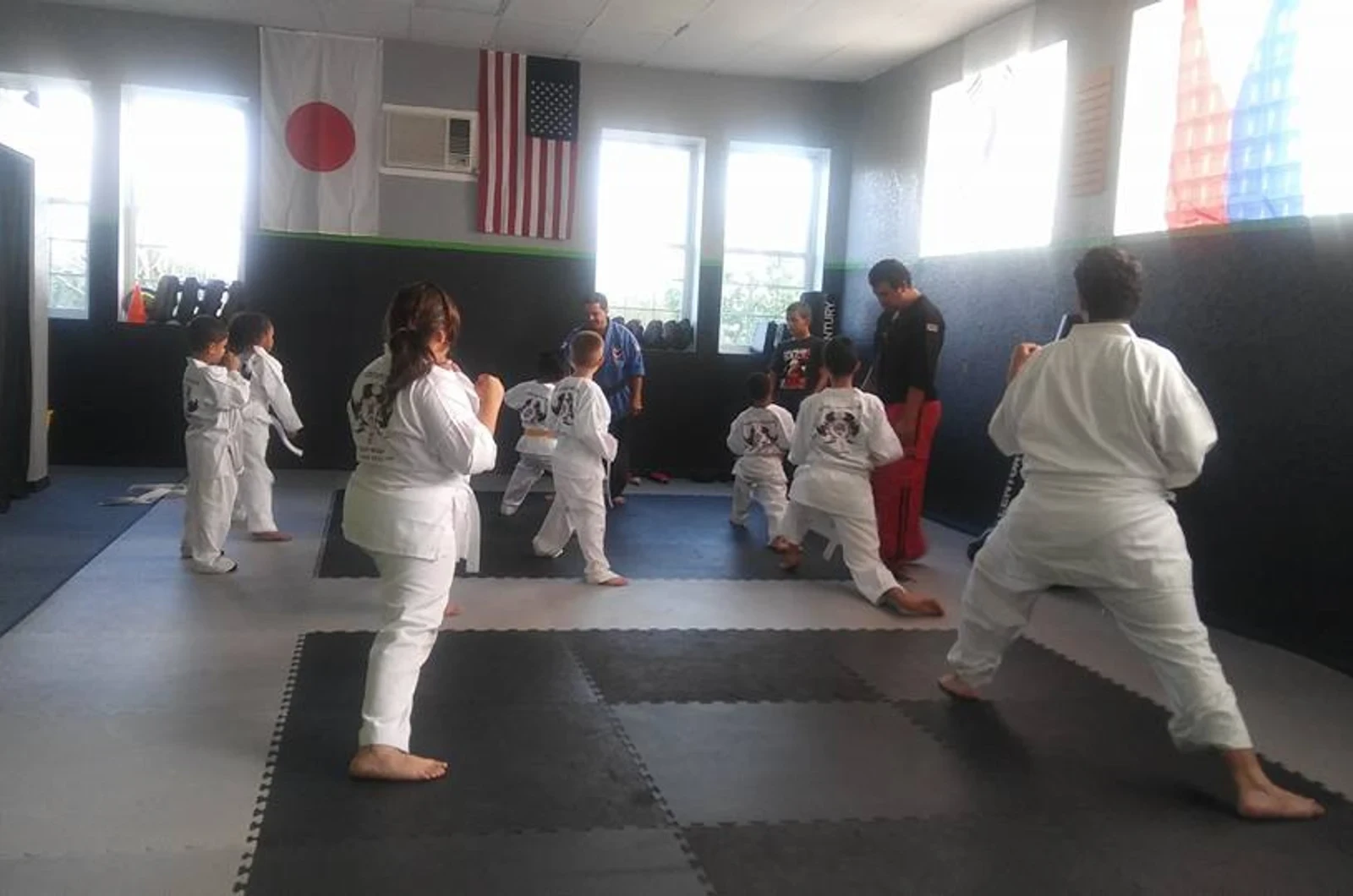 Child building coordination in martial arts